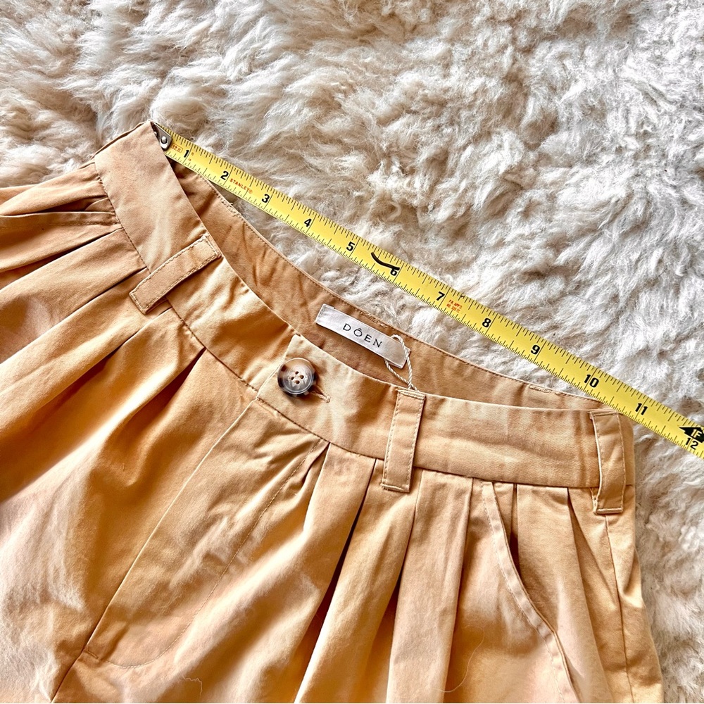 💋💛🌞DÔEN ‘Paige’ Bloomer Pleated Short Fieldstone Tan 0 (23/24)💋 - Picture 8 of 12